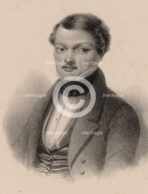 Portrait of the opera singer and composer Gilbert-Louis Duprez (1806-1896).