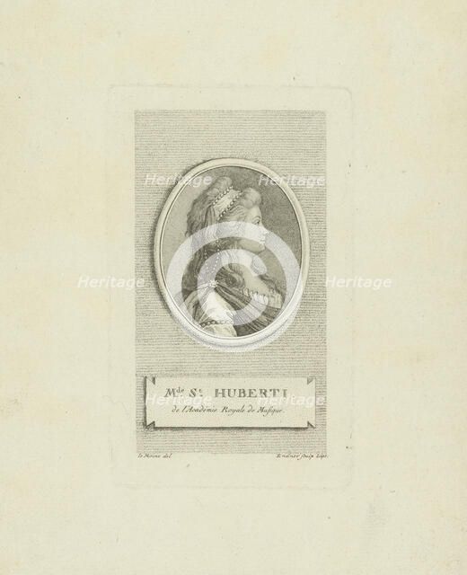 Portrait of the opera singer Antoinette Saint-Huberty (1756-1812), c. 1790. Creator: Endner, Gustav Georg (1754-1824).