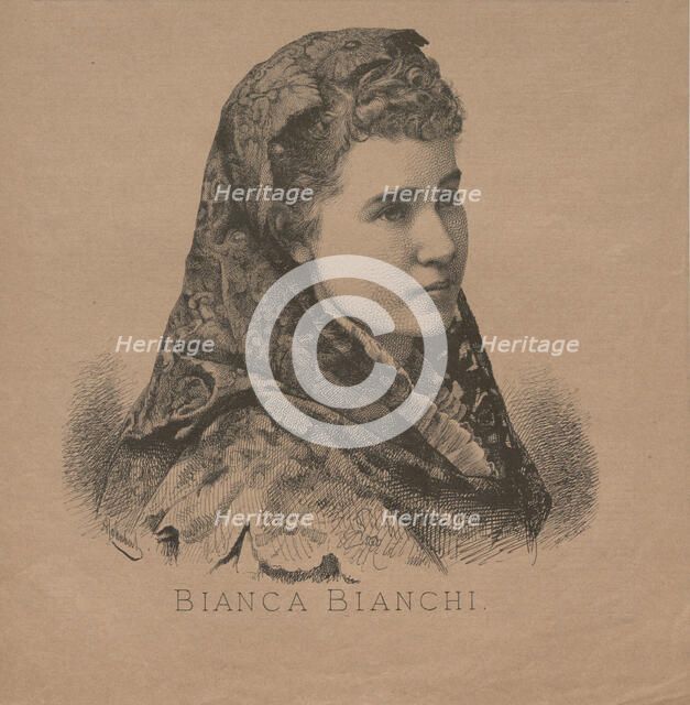 Portrait of the Opera singer Bianca Bianchi (1855-1947), 1879. Creator: Schubert, August (1844-1903).