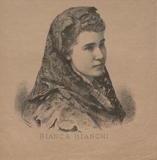 Portrait of the Opera singer Bianca Bianchi (1855-1947), 1879. Creator: Schubert, August (1844-1903)