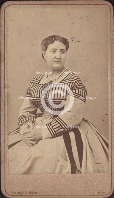 Portrait of the opera singer Carlotta Patti (1835-1889). Creator: Helm, Amand (1831-1893).