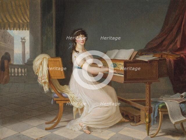 Portrait of the opera singer Elizabeth Billington (1765-1818), 1795. Creator: Gauffier, Louis (1761-1801).