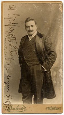 Portrait of the opera singer Enrico Caruso (1873-1921), 1900s. Creator: Photo studio Rembrandt, Warsaw