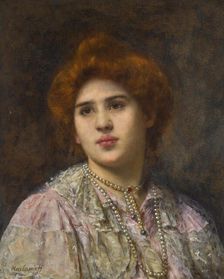 Portrait of the opera singer Félia Litvinne (1860-1936). Creator: Harlamov (Harlamoff), Alexei Alexeyevich (1840-1922)