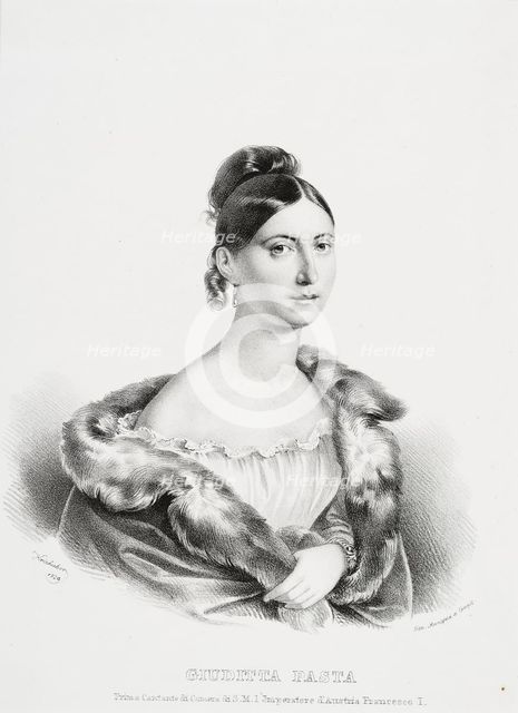 Portrait of the opera singer Giuditta Pasta (1798-1865), née Negri, 1829.