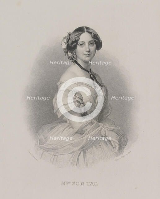 Portrait of the opera singer Henriette Sontag (1806-1854), c. 1850. Creator: Winterhalter, Franz Xavier (1805-1873).