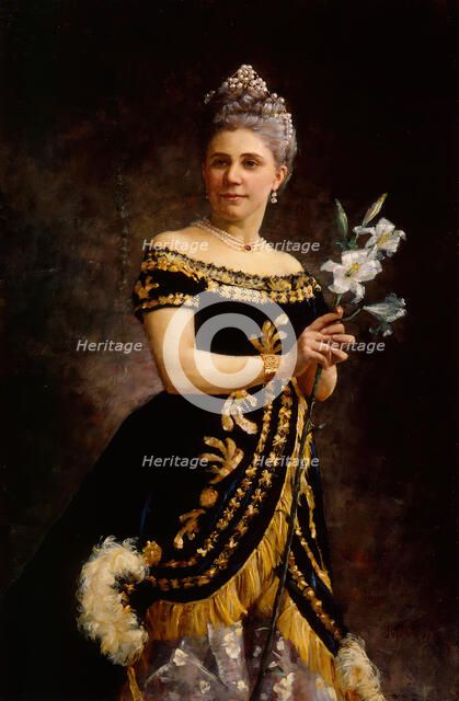 Portrait of the Opera singer Ida Basilier-Magelssen (1846-1928) as Philine in Opera..., 1887. Creator: Wiik, Maria (1853-1928).