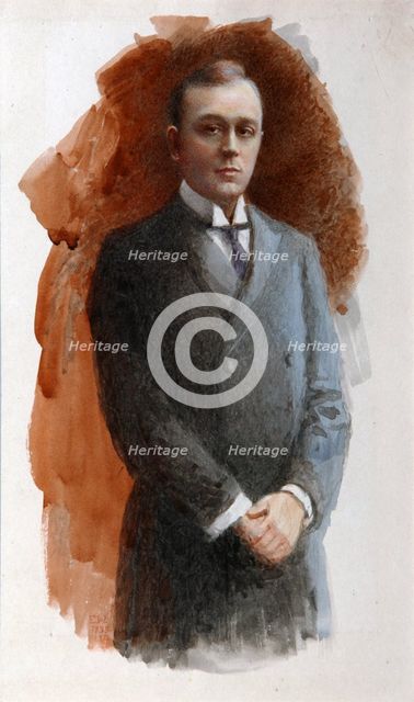 Portrait of the opera singer Leonid Vitalyevich Sobinov (1872–1934), 1934.  Creator: Wisel, Emil Oskarovich (1866-1943).