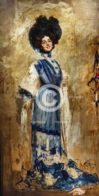 Portrait of the opera singer Lina Cavalieri (1874-1944), c1905. Creator: Tallone, Cesare (1853-1919).