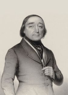 Portrait of the opera singer Louis Antoine Eléonore Ponchard (1787-1866) , 1840. Creator: Vogt, Pierre Charles (ca 1810-ca 1890)