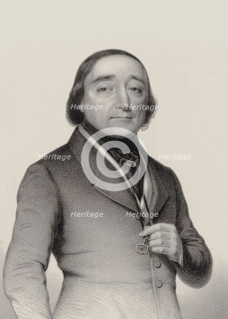 Portrait of the opera singer Louis Antoine Eléonore Ponchard (1787-1866) , 1840. Creator: Vogt, Pierre Charles (ca 1810-ca 1890).