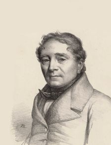 Portrait of the opera singer Louis Antoine Eléonore Ponchard (1787-1866) , 1845. Creator: Anonymous