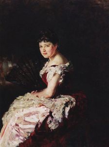 Portrait of the opera singer Maria Klimentova-Muromtseva (1857-1946), 1883