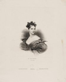 Portrait of the opera singer Maria Malibran (1808-1836), c. 1830. Creator: Devéria, Achille (1800-1857)