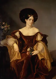 Portrait of the opera singer Maria Malibran (1808-1836), First quarter of 19th cen.