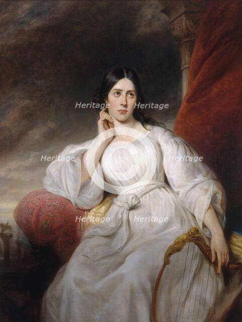 Portrait of the opera singer Maria Malibran-Garcia (1808-1836), as Desdemona, 1830. Creator: Decaisne, Henri (1799-1852).