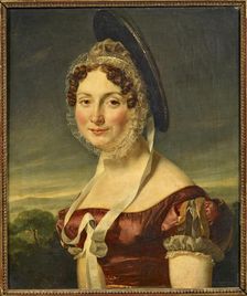 Portrait of the opera singer Marie-Julie Halligner (1786-1850), c1825. Creator: Rouget; Georges (1783-1869)