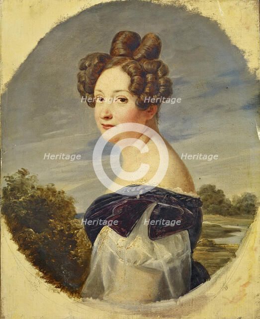 Portrait of the opera singer Marie-Julie Halligner (1786-1850), c1820. Creator: Anonymous ().