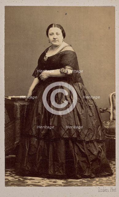 Portrait of the opera singer Marietta Alboni (1826-1894) , 1862. Creator: Disdéri, André Adolphe-Eugène (1819-1889).