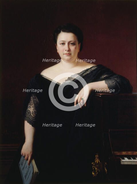 Portrait of the opera singer Marietta Alboni (1826-1894), 1870. Creator: Perignon, Alexis-Joseph (1806-1882).