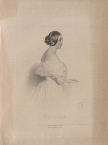 Portrait of the Opera singer Marietta Brambilla (1807-1875), 1839. Creator: Kriehuber, Josef (1800-1876)