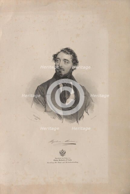 Portrait of the opera singer Napoleone Moriani (1808-1878) , 1840. Creator: Kriehuber, Josef (1800-1876).