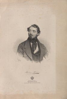Portrait of the opera singer Napoleone Moriani (1808-1878) , 1840. Creator: Kriehuber, Josef (1800-1876)
