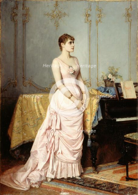 Portrait of the opera singer Rose Caron (1857-1890), c. 1880. Creator: Toulmouche, Auguste (1829-1890).