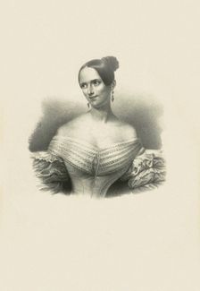Portrait of the opera soprano Sophie Löwe (1812-1866), c. 1840