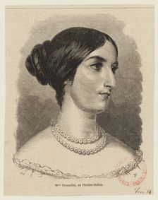 Portrait of the operatic soprano Erminia Frezzolini (1818-1884), 1840s