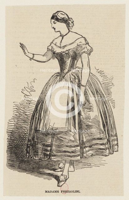 Portrait of the operatic soprano Erminia Frezzolini (1818-1884), Mid of the 19th cen..