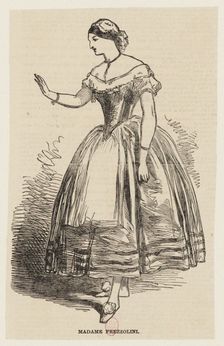 Portrait of the operatic soprano Erminia Frezzolini (1818-1884), Mid of the 19th cen.