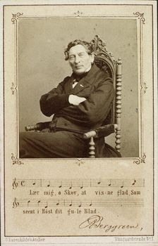 Portrait of the organist and composer Andreas Peter Berggreen (1801-1880). Creator: Rosenkilde, George Henricus (1814-1891)