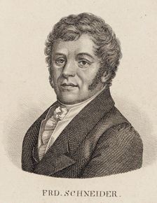 Portrait of the organist and composer Friedrich Schneider (1786-1853). Creator: Anonymous