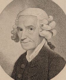 Portrait of the organist and composer James Nares (1715-1783), 1795. Creator: Hardy, Thomas (1757-1804)