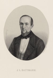 Portrait of the organist and composer Jacques-Louis Battmann (1818-1886), 1850. Creator: Raunheim, Hermann (1817-1895)