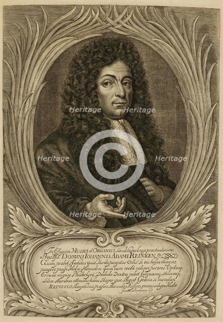 Portrait of the organist and composer Johann Adam Reincken (1643-1722), um 1700. Creator: Anonymous.