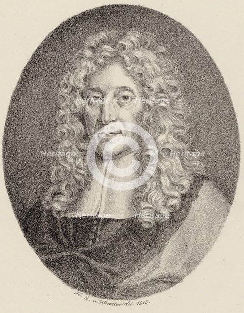 Portrait of the organist and composer Johann Kaspar Kerll (1627-1693) , 1815. Creator: Winter, Heinrich Eduard von (1788-1825).