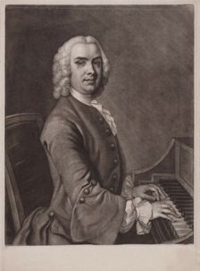 Portrait of the organist and composer John Stanley (1712-1786). Creator: Macardell, James (1729-1765)