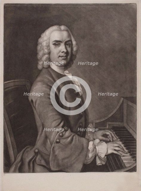 Portrait of the organist and composer John Stanley (1712-1786). Creator: Macardell, James (1729-1765).
