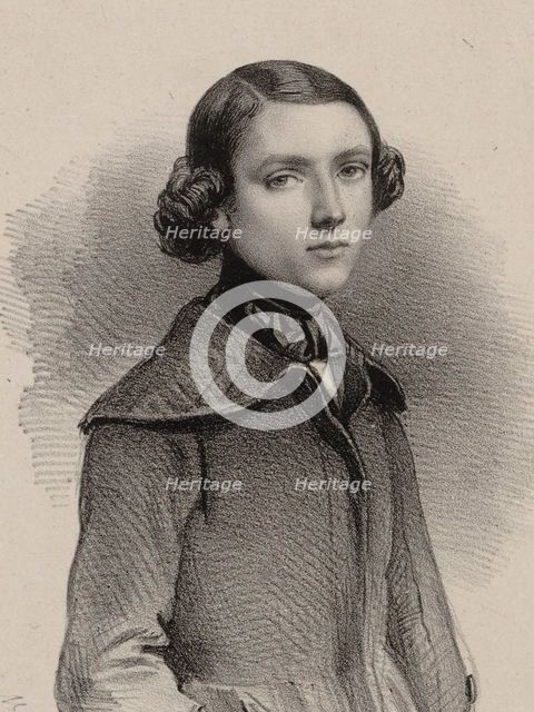 Portrait of the organist and composer Louis James Alfred Lefébure-Wely (1817-1869), 1840. Creator: Alophe, Marie-Alexandre Menut (1812-1883).