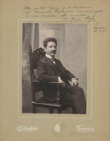 Portrait of the organist and composer Marco Enrico Bossi (1861-1925) , c. 1900. Creator: Photo studio Francesco Scattola, Venezia