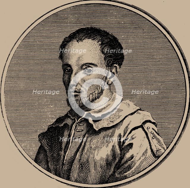 Portrait of the organist and composer Paolo Agostini (1539-1629) , . Creator: Caldwall, James (1739-1819).