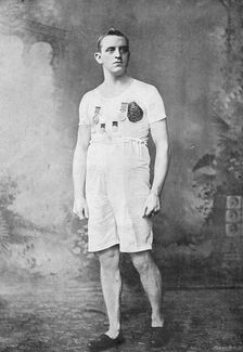 Portrait of the athlete CA Bradley, 1896. Creator: Sellman & Co