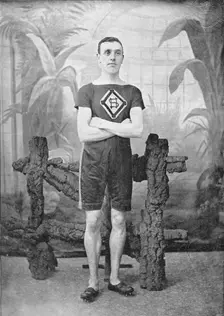 Portrait of the athlete George Crossland, 1896. Creator: GC Melville