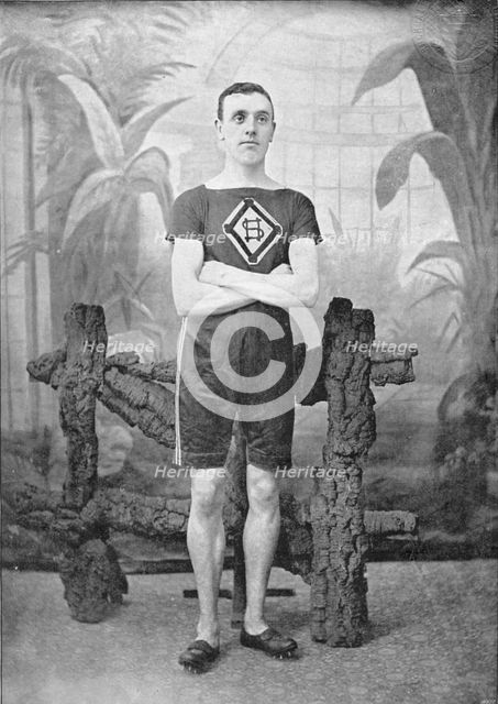 Portrait of the athlete George Crossland, 1896.  Creator: GC Melville.