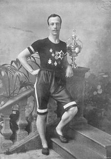 Portrait of the athlete WJ Fowler, 1896. Creator: Symmons & Thiele