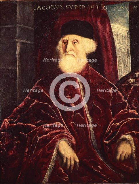  'Portrait of the attorney James Saranzo', painting by Tintoretto.
