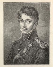 Portrait of the author Theodor Körner (1791-1813). Creator: Anonymous