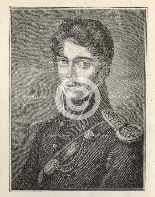 Portrait of the author Theodor Körner (1791-1813). Creator: Anonymous.